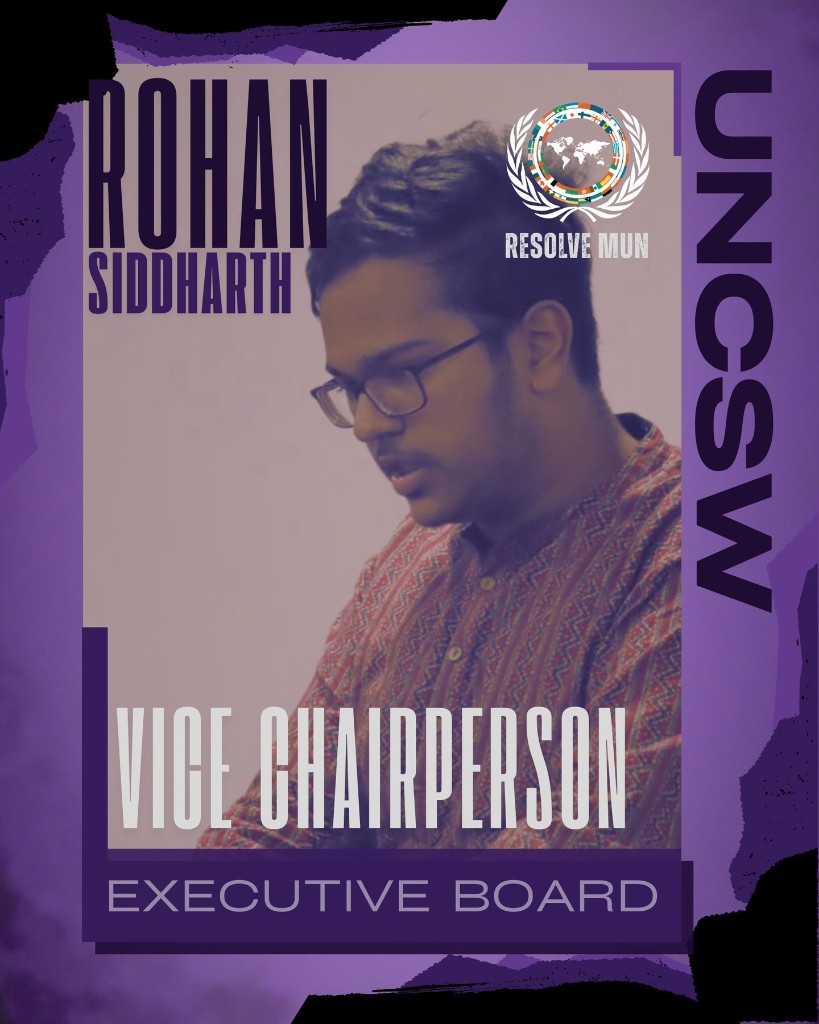 Rohan Siddharth — Vice Chairperson, UNCSW