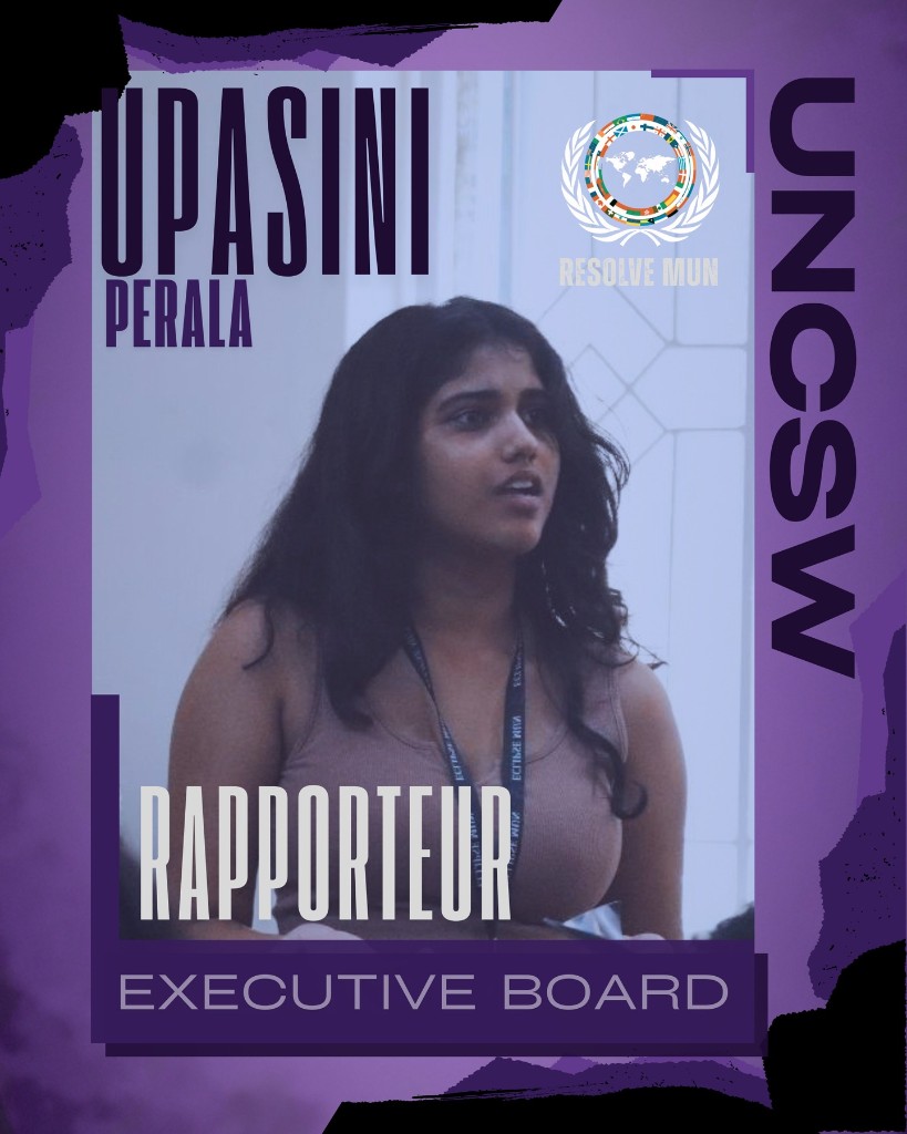 Upasini Perala — Rapporteur, UNCSW